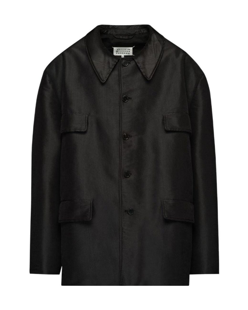 Maison Margiela Black Long-Sleeved Buttoned Jacket