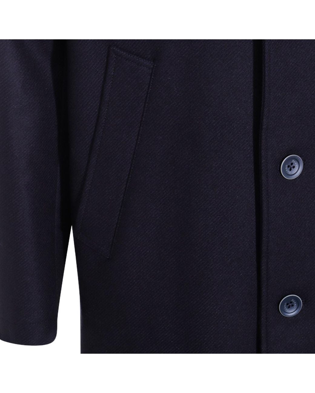 Herno Blue Single Breasted Long Coat for men