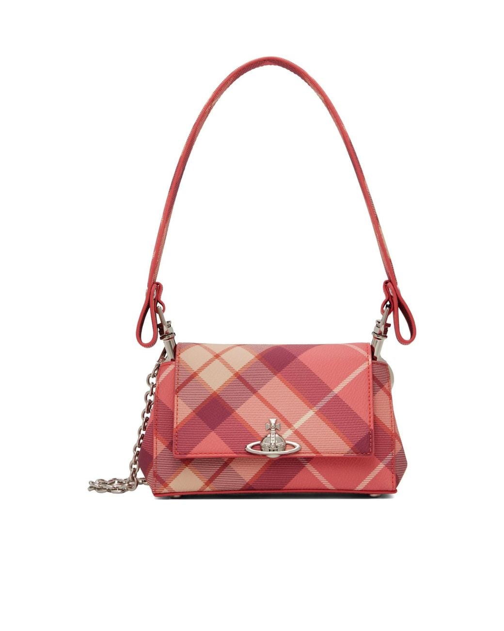 Vivienne Westwood Red Hazel Small Check Shoulder Bag
