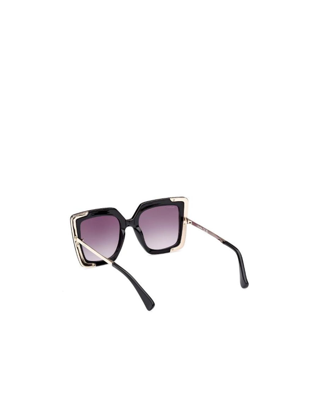 Max Mara Metallic Square Frame Sunglasses