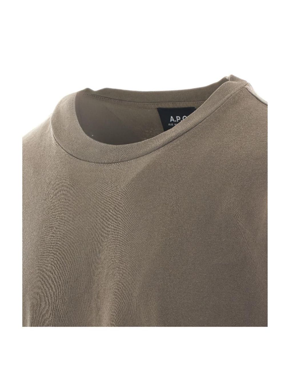 A.P.C. Gray Logo Back-Print T-Shirt for men