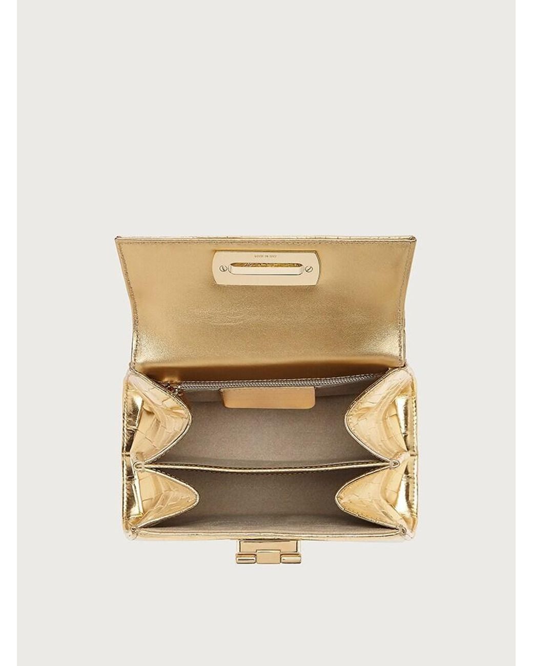 Ferragamo Natural Logo Detail Top Handle Bag