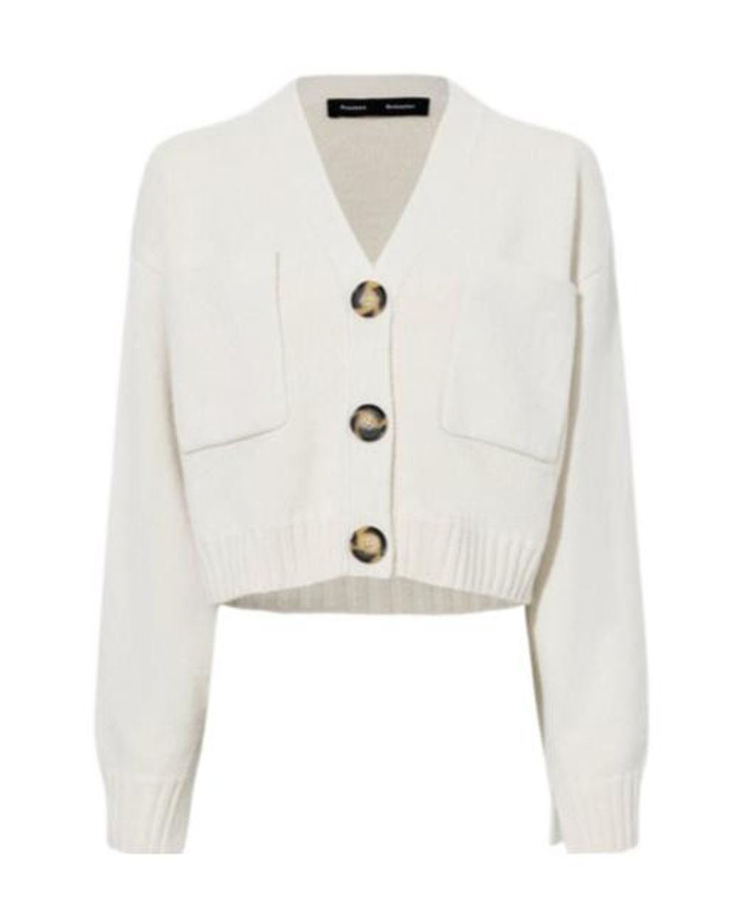 Proenza Schouler White Sofia Cashmere-Wool Cardigan