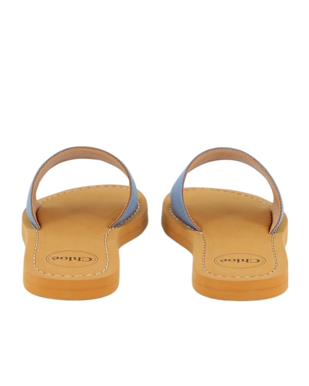 Chloé Blue Flat Sandals