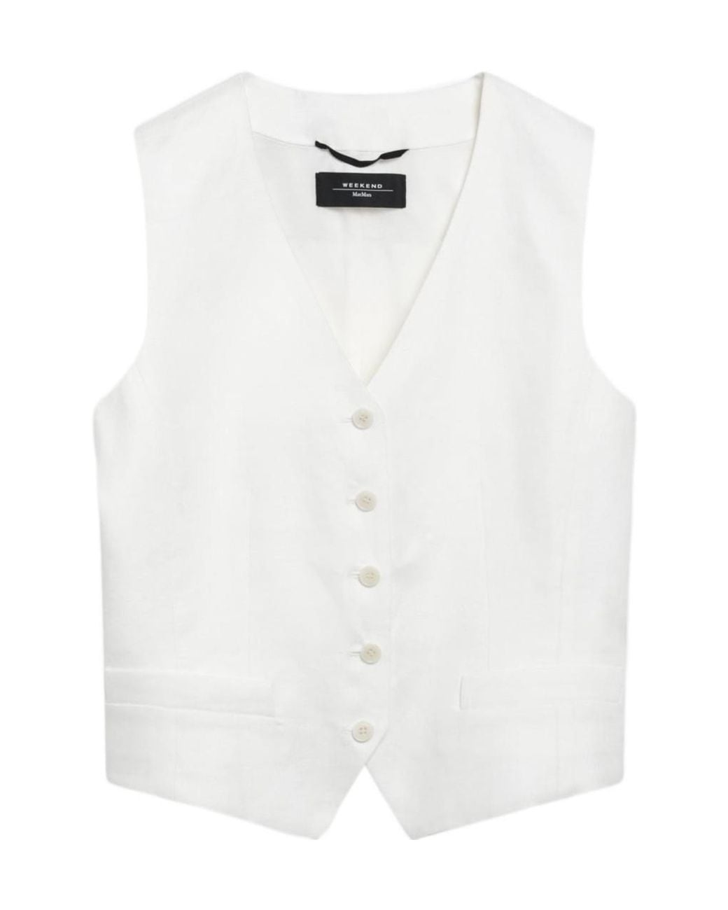 Weekend by Maxmara White Button-Front Vest