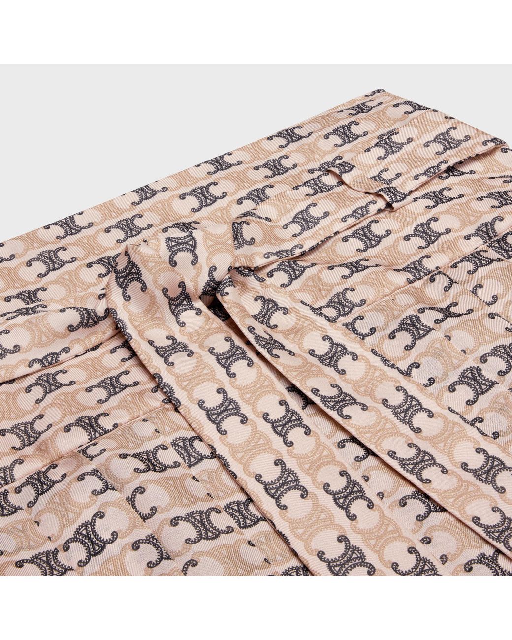 Céline Natural Pleated Skirt