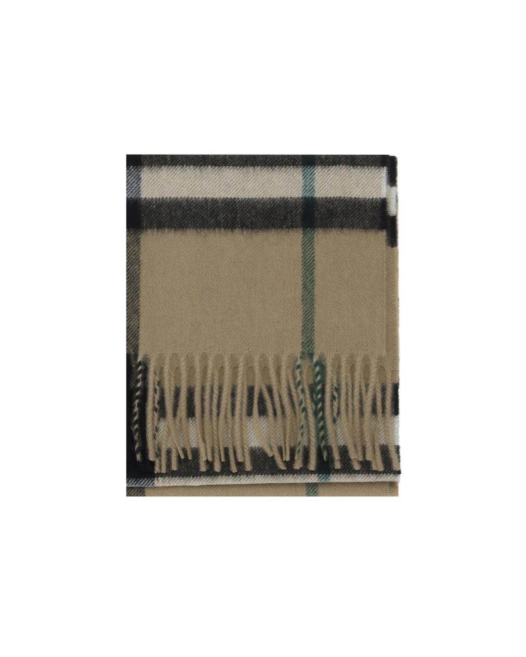 Burberry Multicolor Checked Fringed-Edge Scarf for men