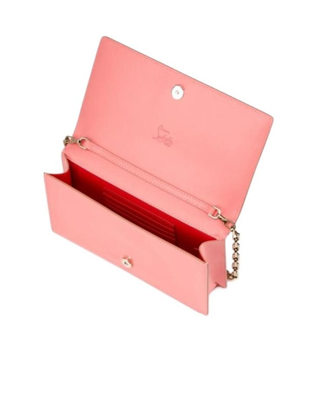 Christian Louboutin Pink Bettina Patent Leather Clutch Bag