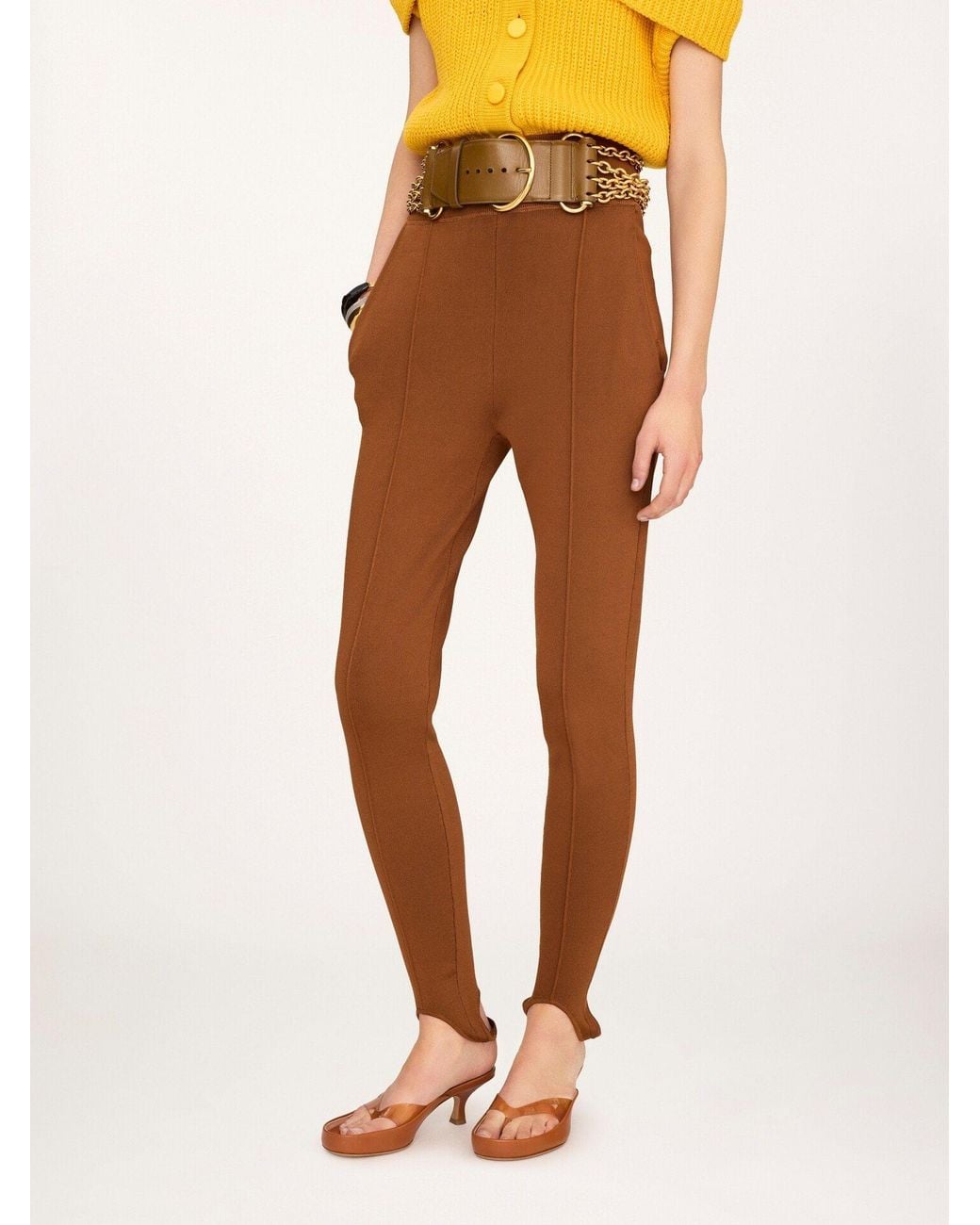 Chloé Brown Stirrup Pants