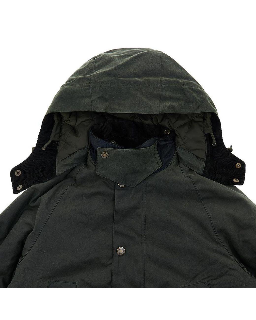 Barbour Black Waxed-Effect Parka Jacket for men