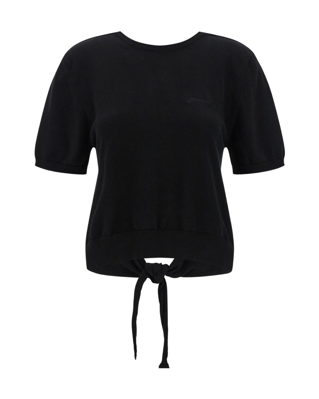 Ganni Black Bare Back Sweater
