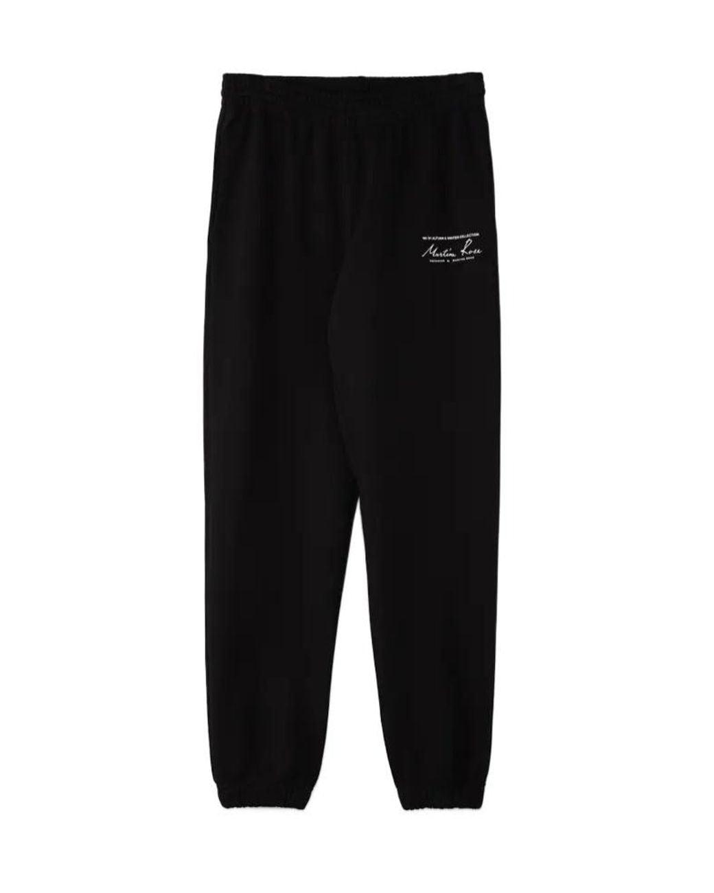 Martine Rose Black Elastic Waist Sweatpants for men