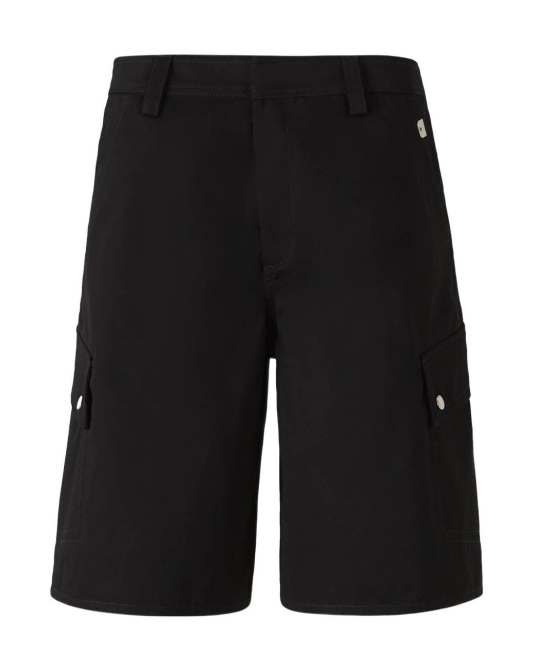 Off-White c/o Virgil Abloh Black Logo Embroidered Cargo Shorts for men