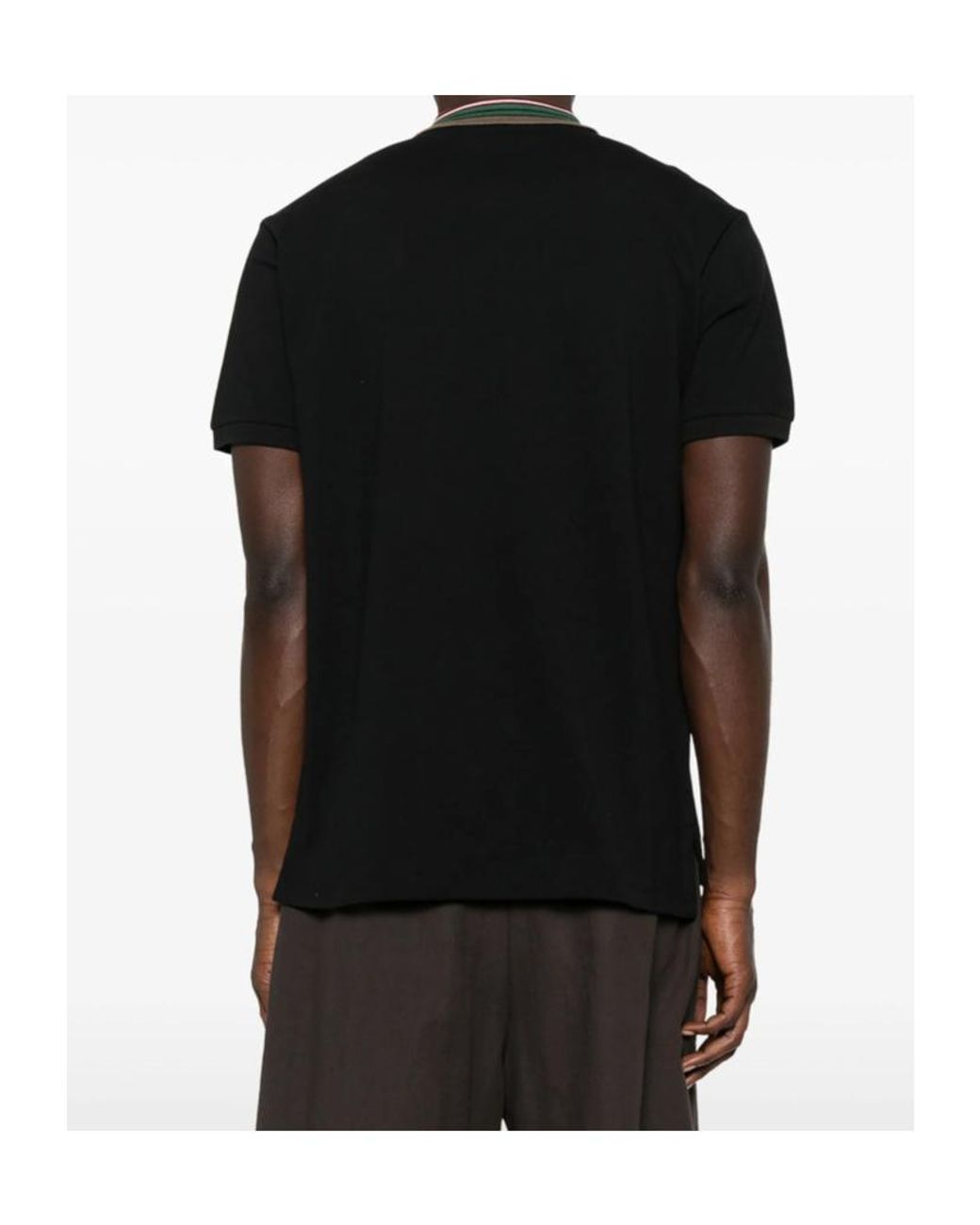 Vivienne Westwood Black Short Sleeved Orb-Embroidered Polo Shirt for men