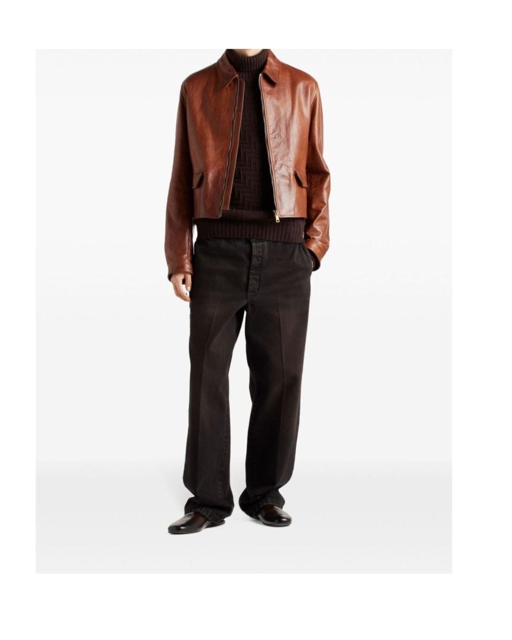 Prada Black Mid-Rise Loose-Fit Jeans for men