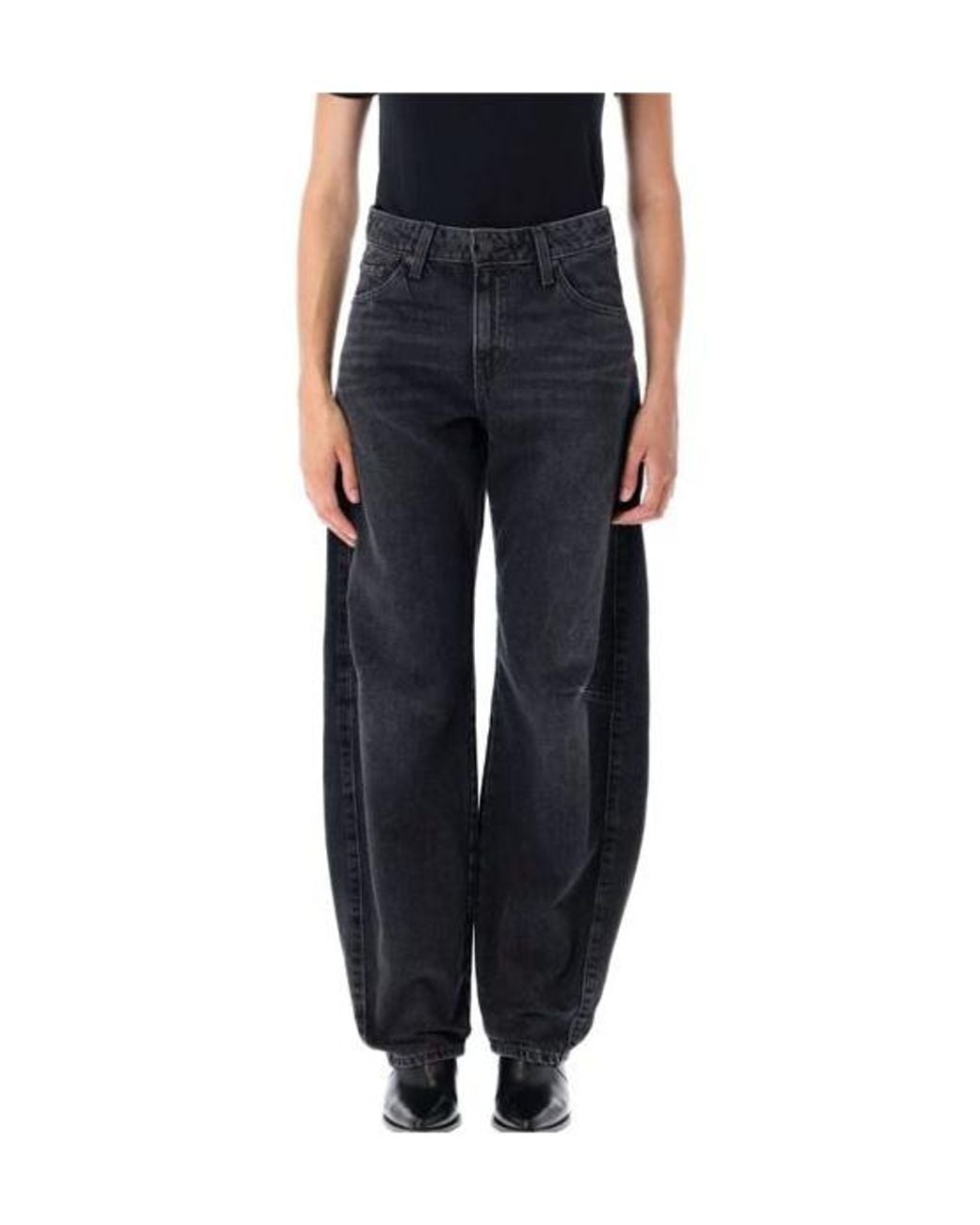 Levi's Gray Baggy Dad Barrel Jeans