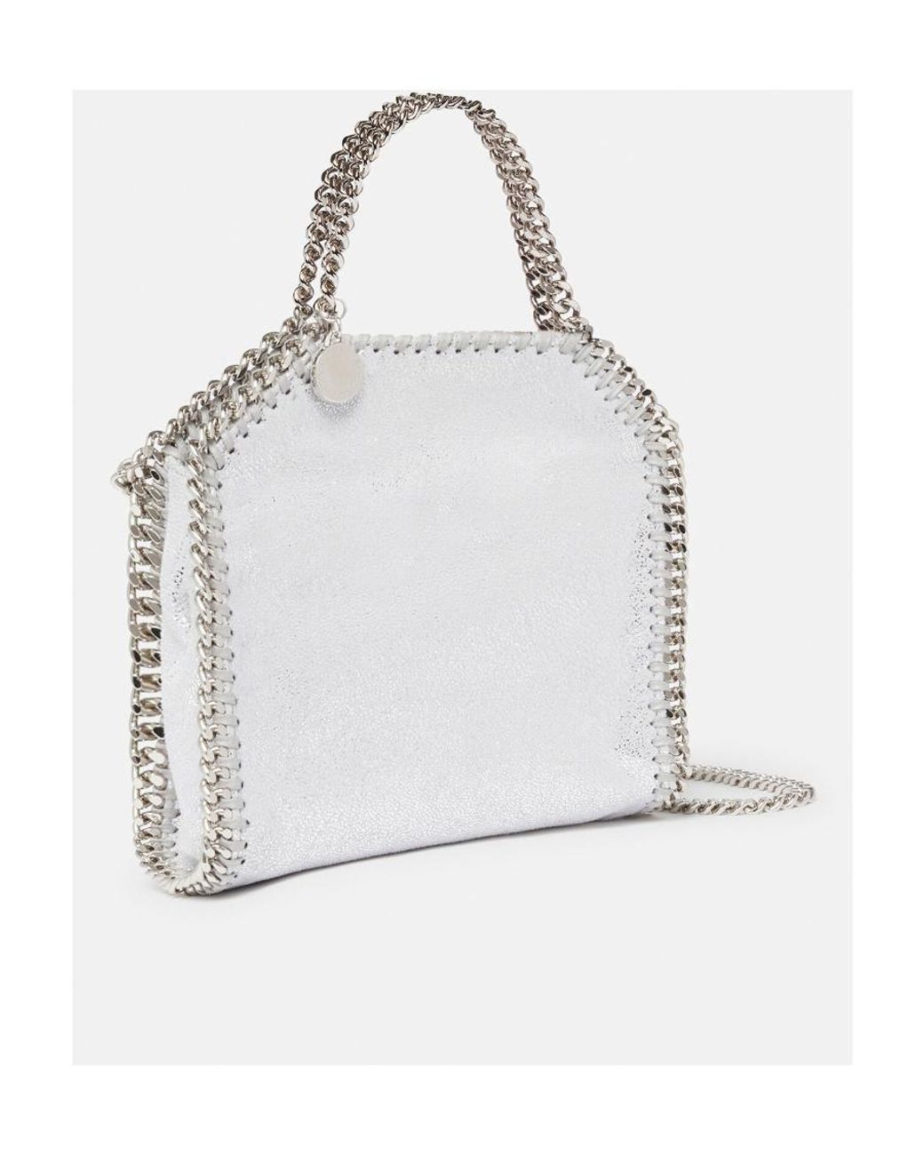 Stella McCartney Gray Falabella Tiny Top Handle Bag