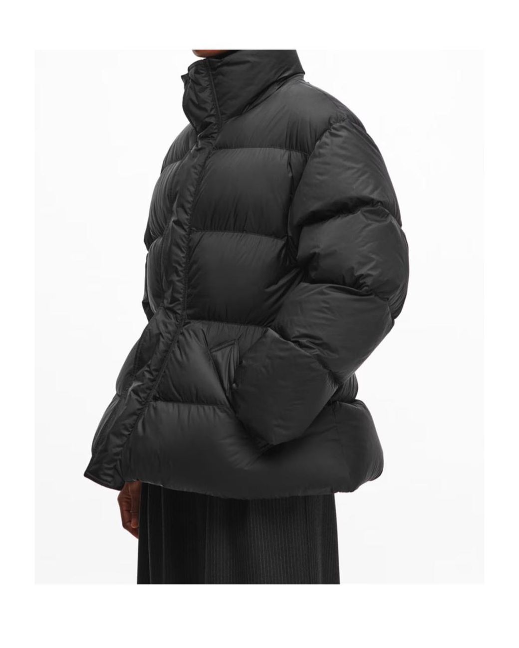 Balenciaga Black Bal Hourgls Puffer Ld61