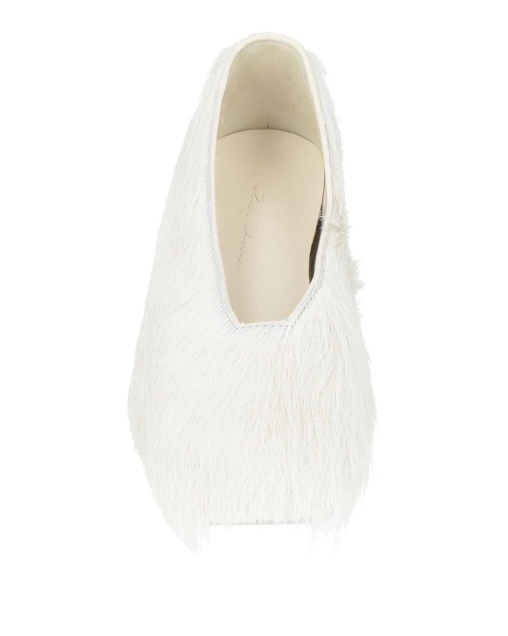 Rick Owens White Minimalist Ballet Flats