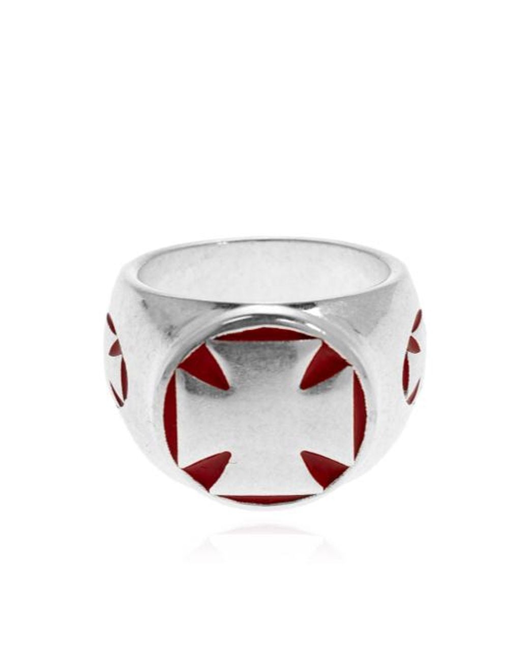 Vetements White Cross Ring for men