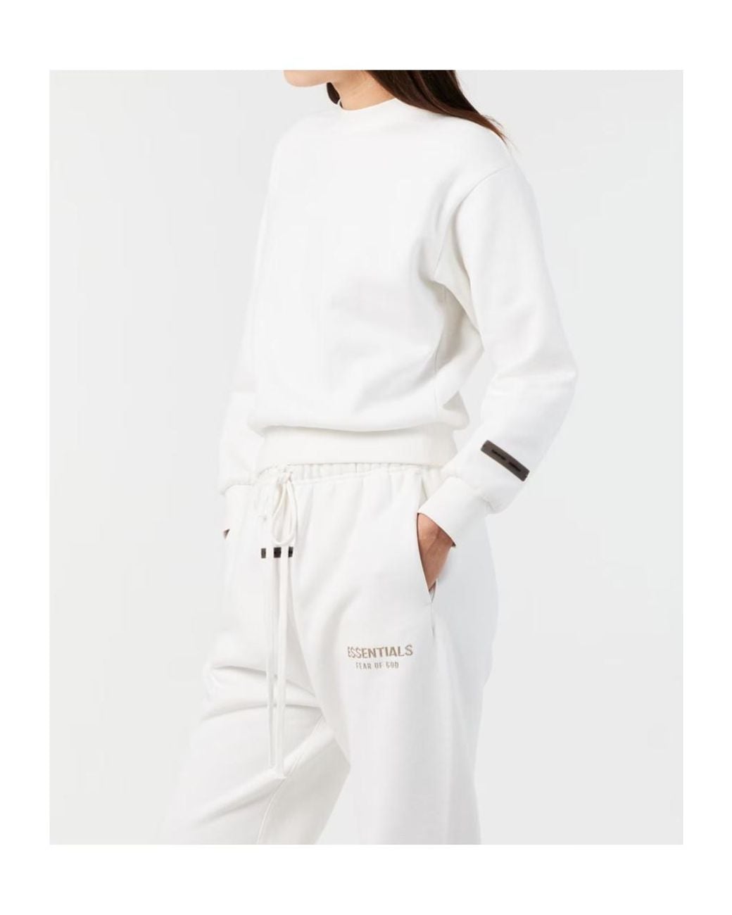 Fear Of God White Logo Patch Sweatshirt