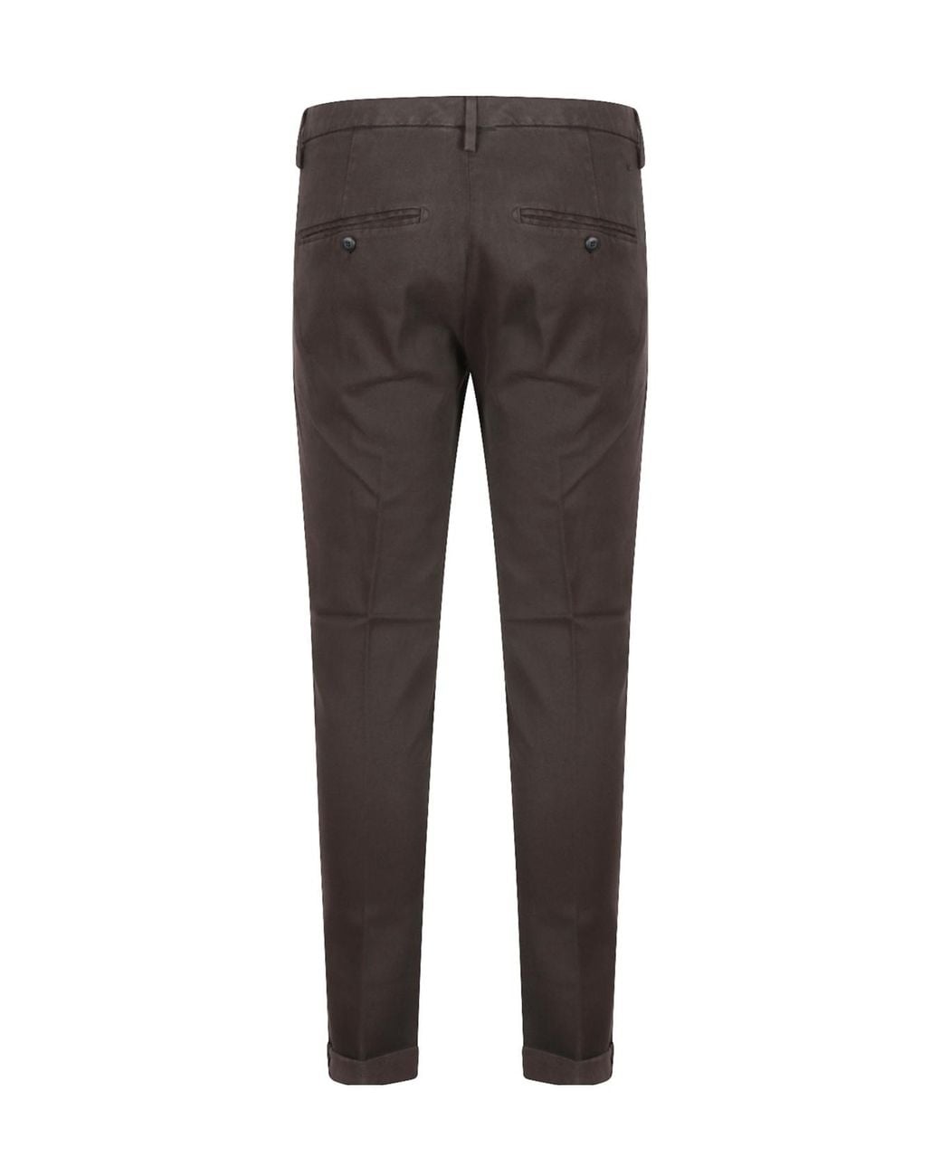 Dondup Gray Logo-Plaque Slim-Fit Trousers for men