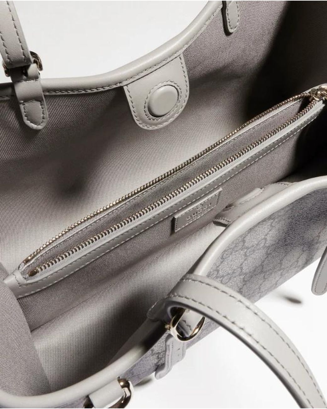 Gucci Gray Gg Emblem Small Tote Bag