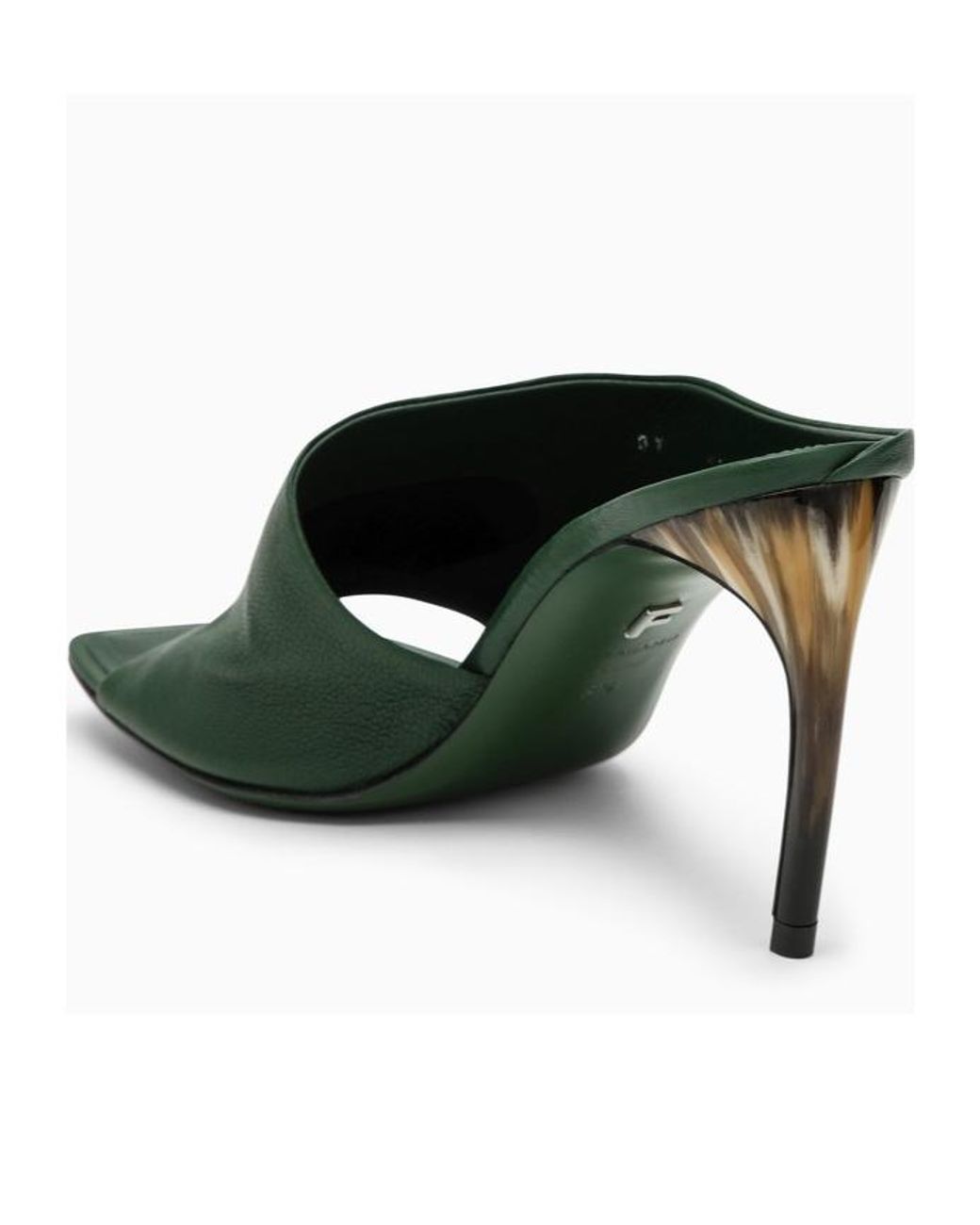 Ferragamo Green High Heels Slippers