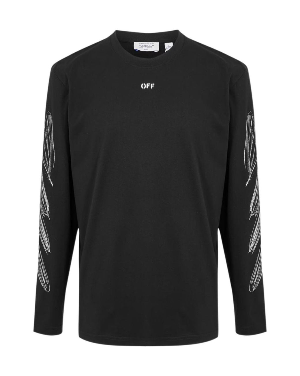 Off-White c/o Virgil Abloh Black Logo Long-Sleeve T-Shirt for men