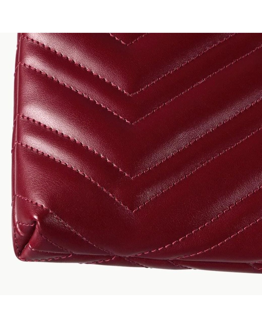 Gucci Red Gg Marmont Pochette With Chain