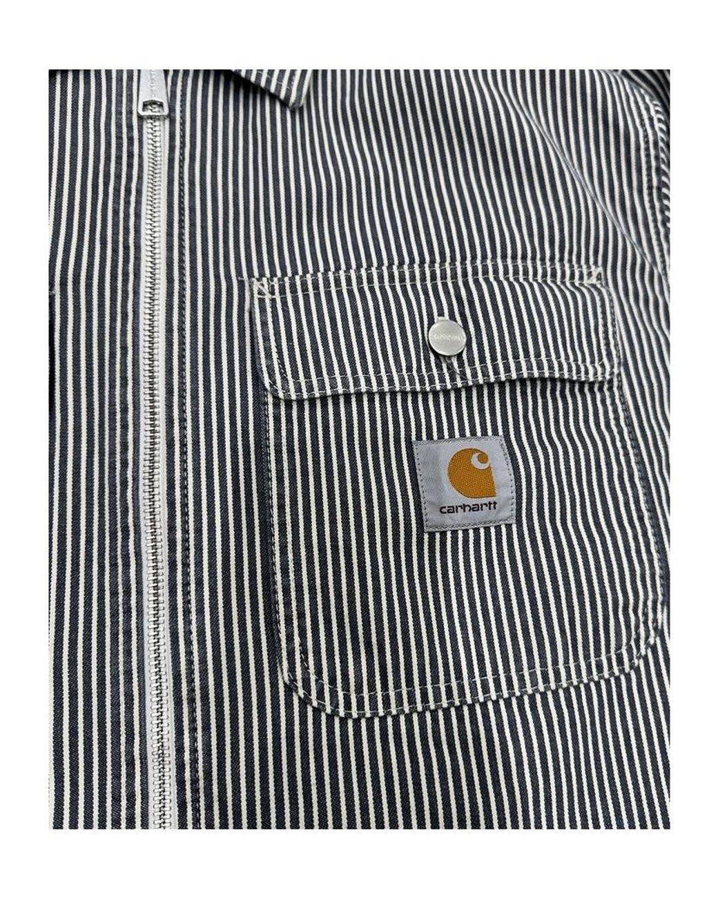 Carhartt Gray Striped Zip-Front Jacket for men