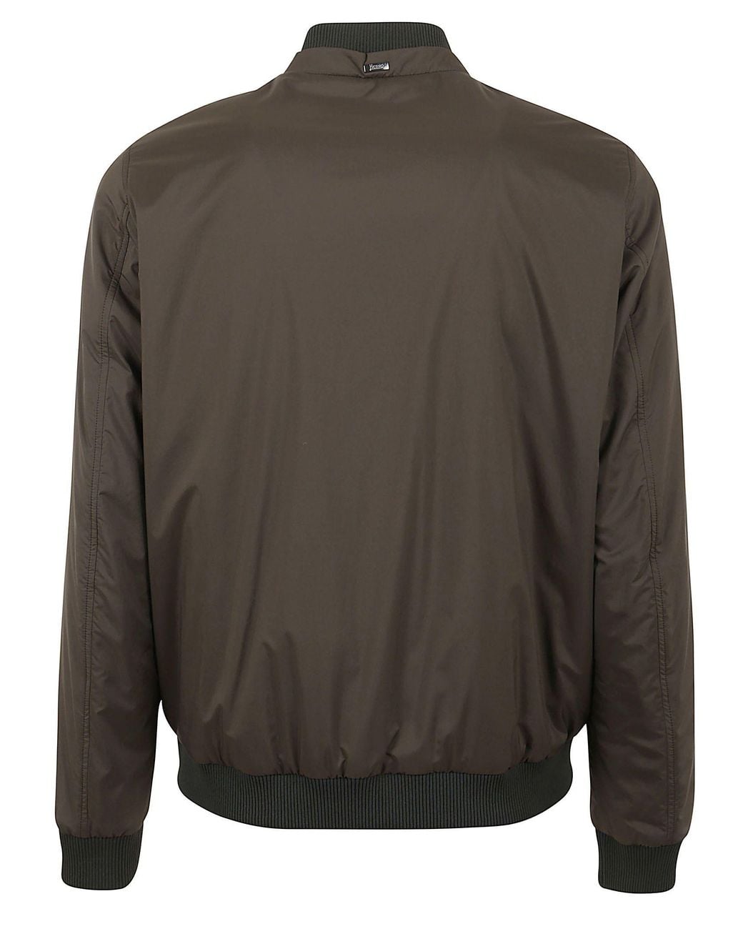 Herno Green High-Neck Zipped Bomber Jacket for men