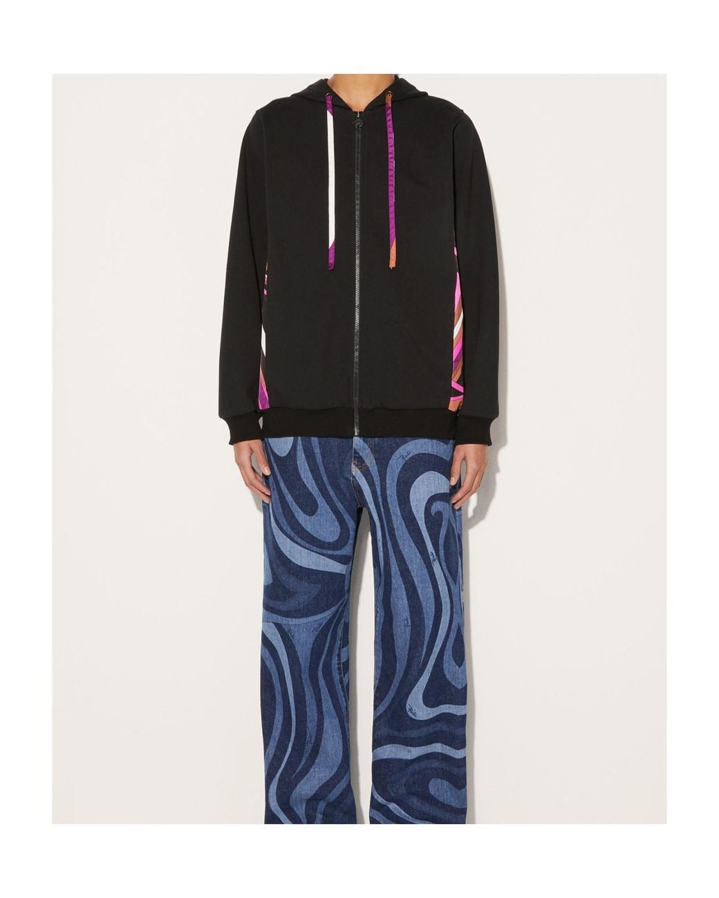 Emilio Pucci Black Iride-Print Hoodie