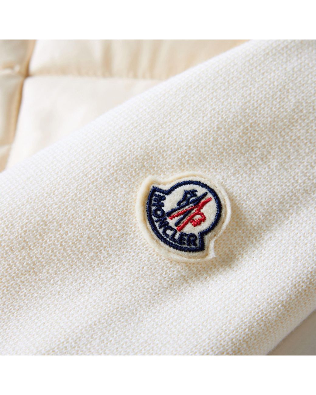 Moncler White Hybrid Short Bomber Jacket