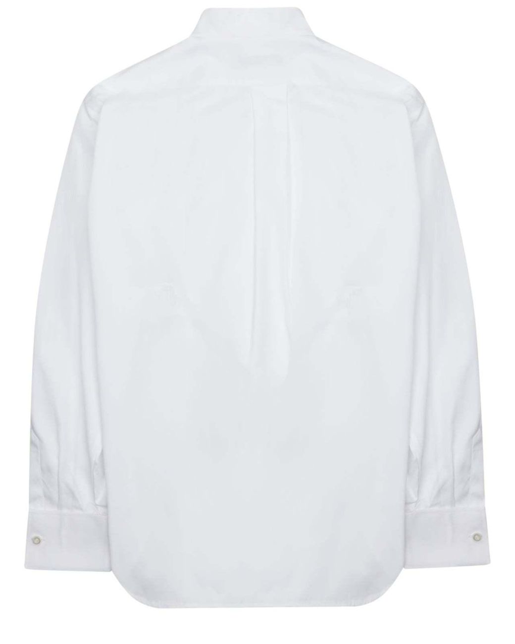 Dior White Blouse With Ruffled Neckline