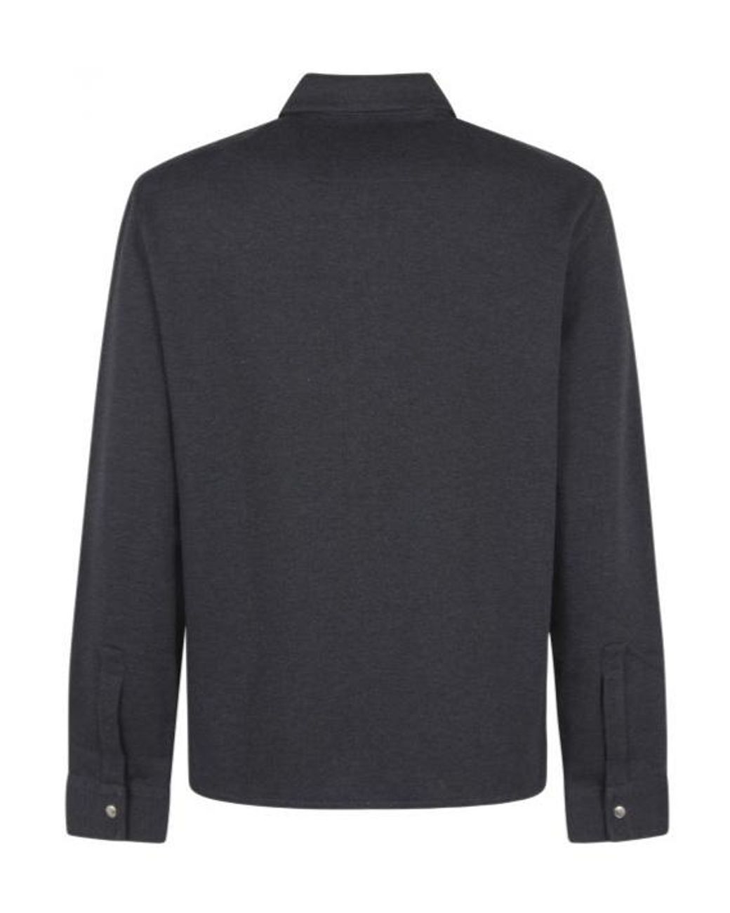 Givenchy Blue Zip-Up Long-Sleeved Shirt for men