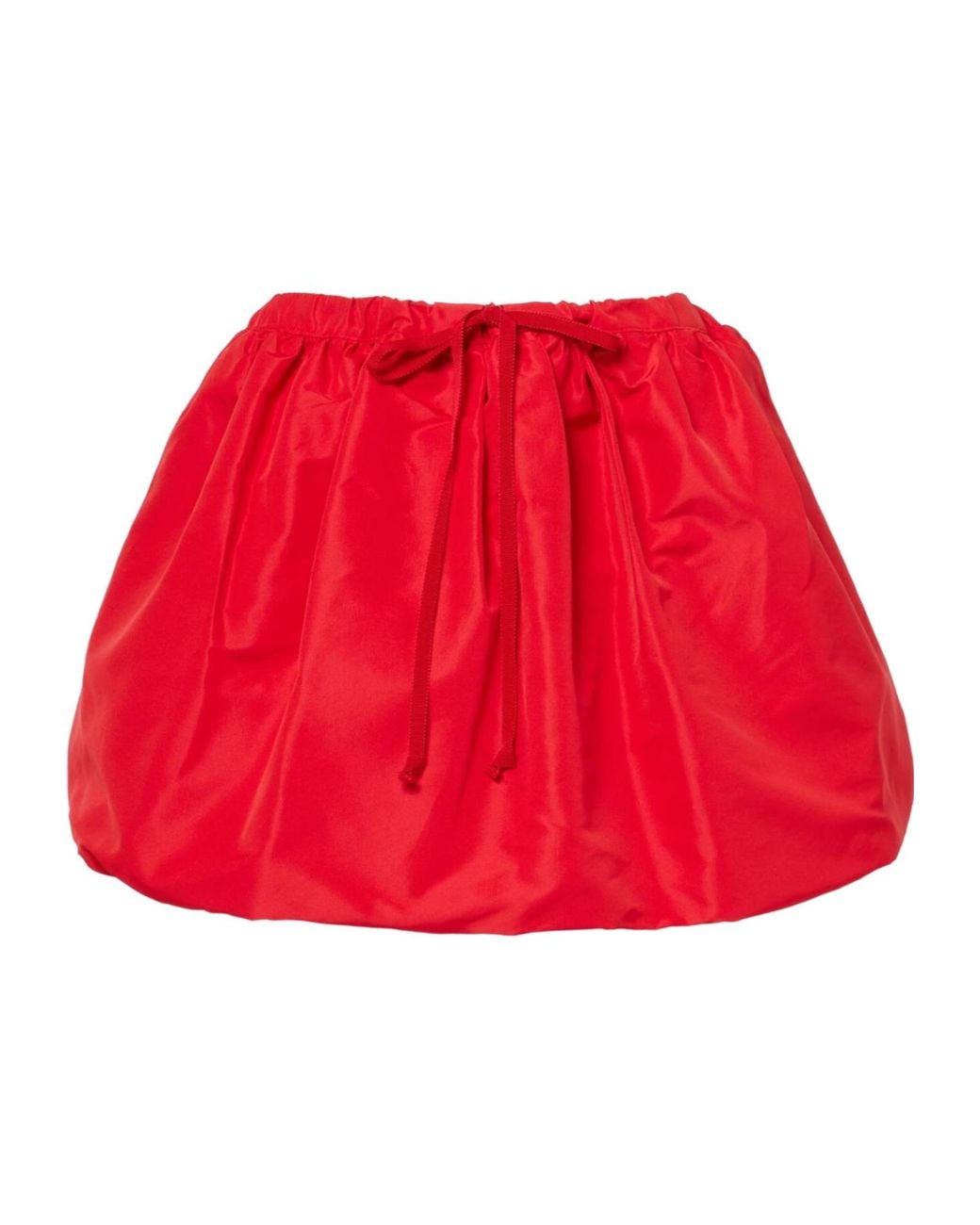 Patou Red Drawstring Mini Skirt