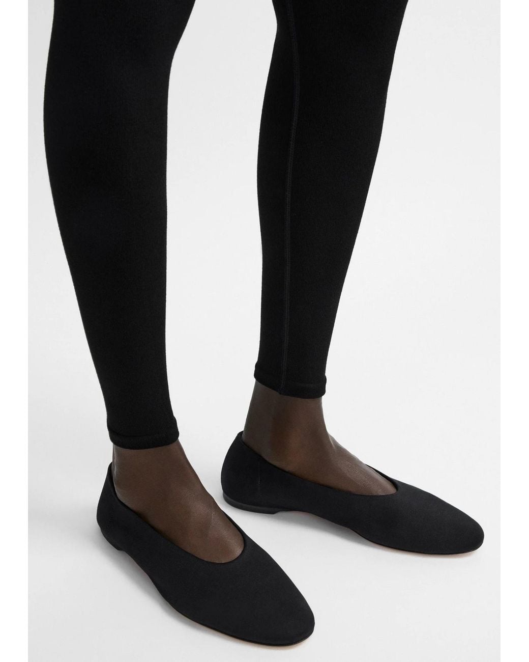 Totême Black Pointed-Toe Ballet Flats