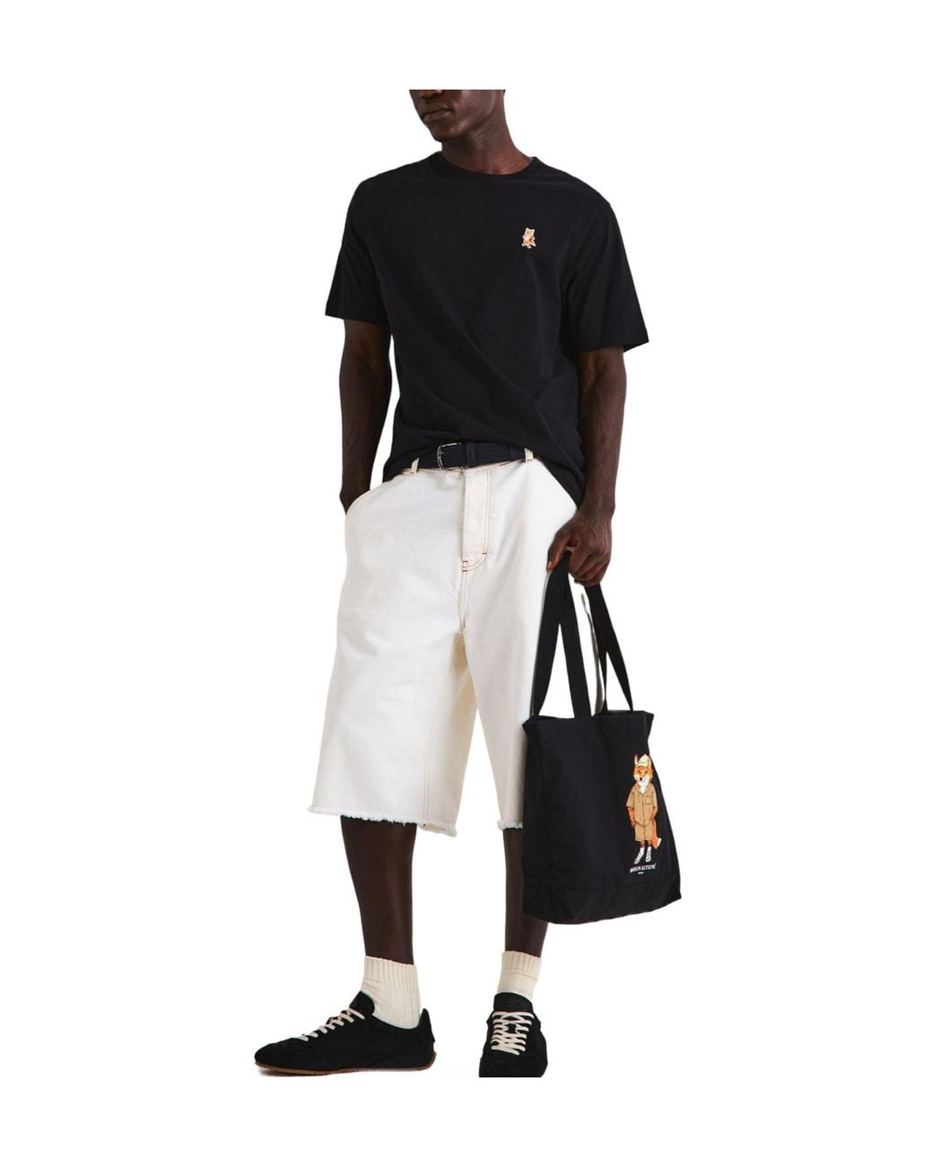 Maison Kitsuné Black Comfort T-Shirt for men