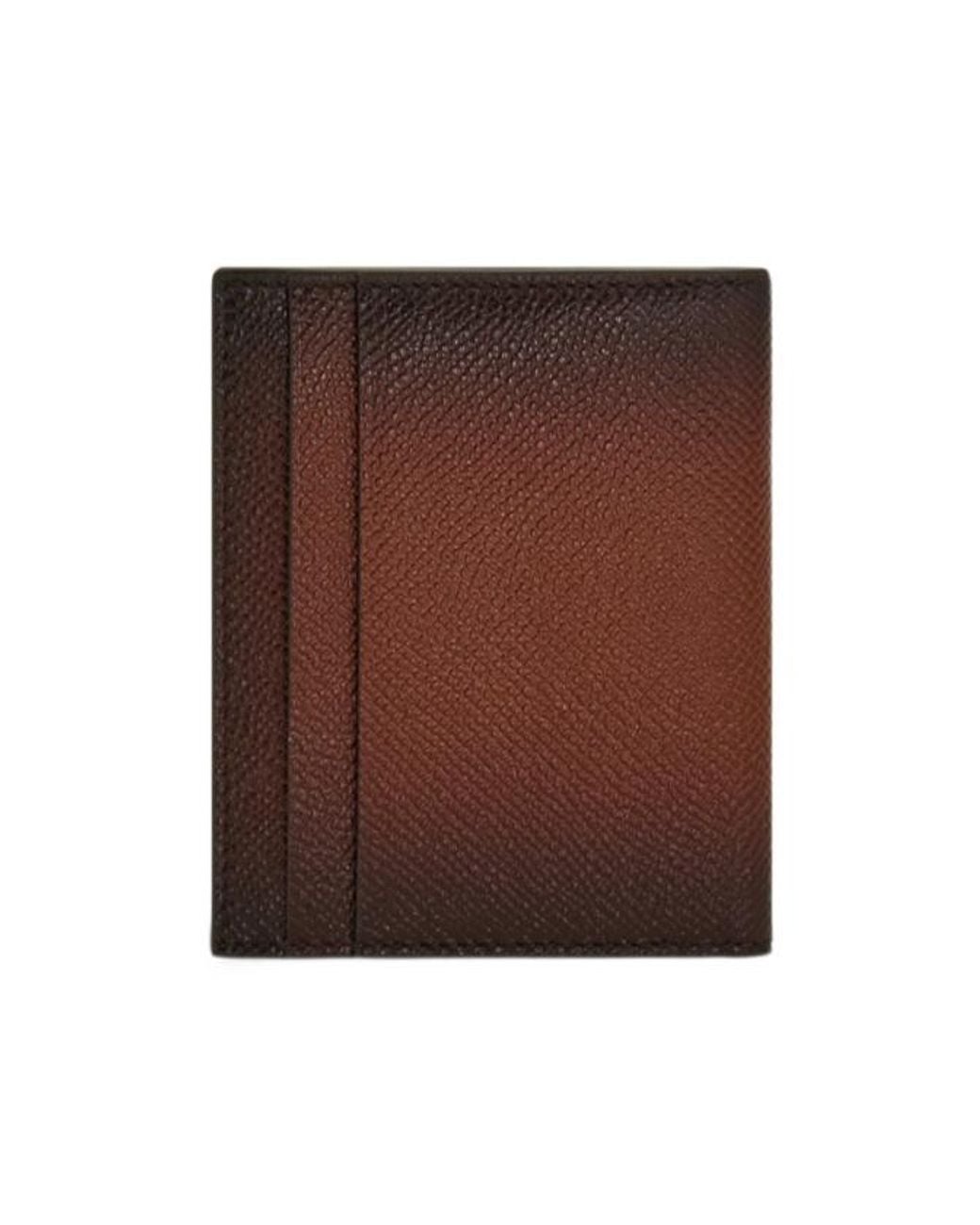 Ferragamo Brown Gancini Credit Card Holder for men