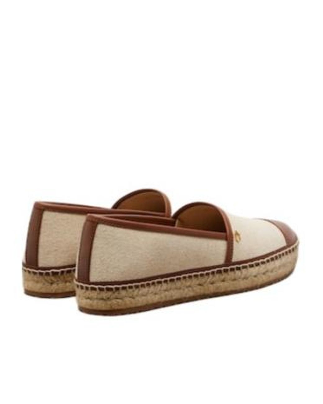 Gianvito Rossi Brown Leather-Trimmed Canvas Espadrilles