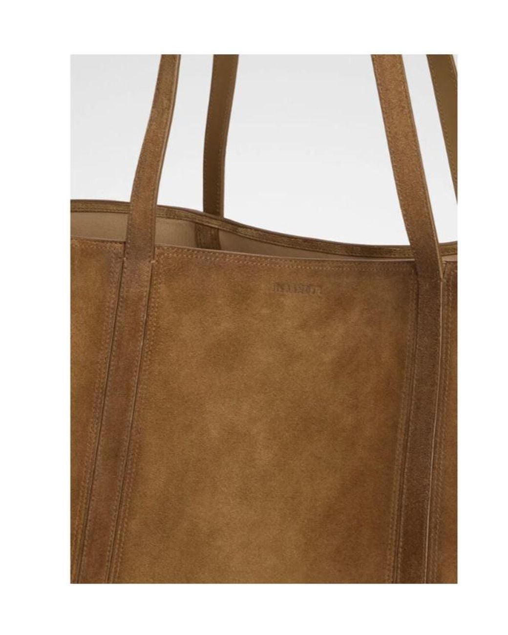 Jil Sander Brown Foro Large Tote Bag