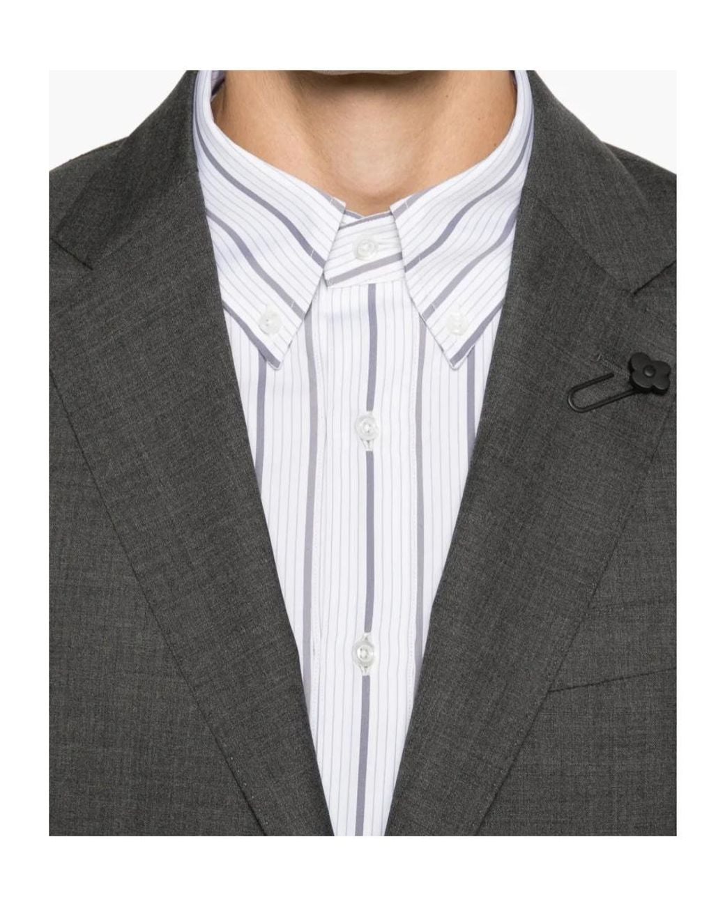 Lardini Gray Two-Button Tailored Suit for men