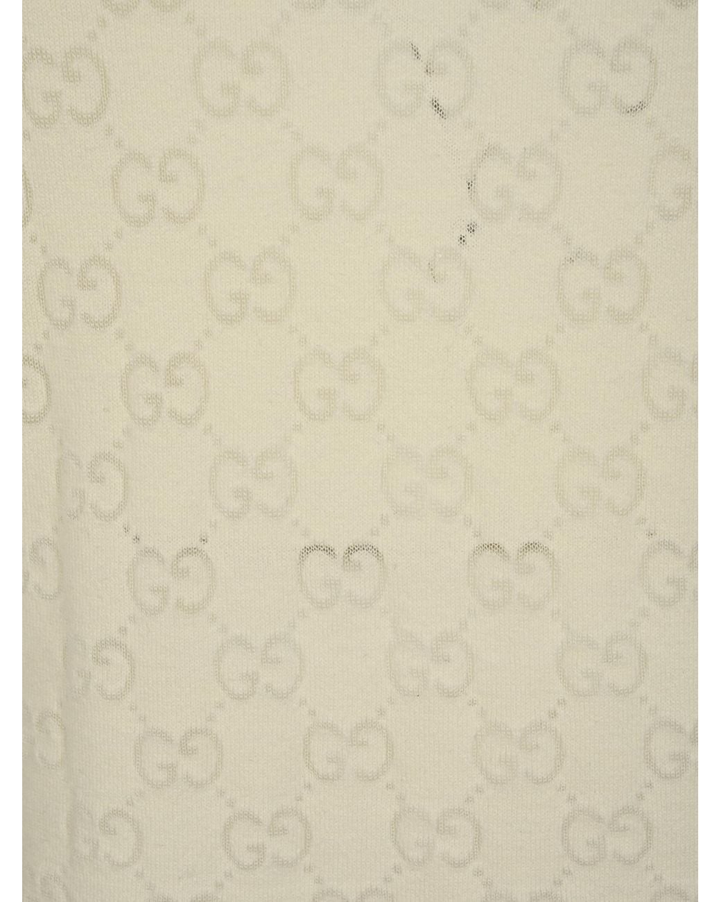 Gucci White Gg Devoré T-Shirt