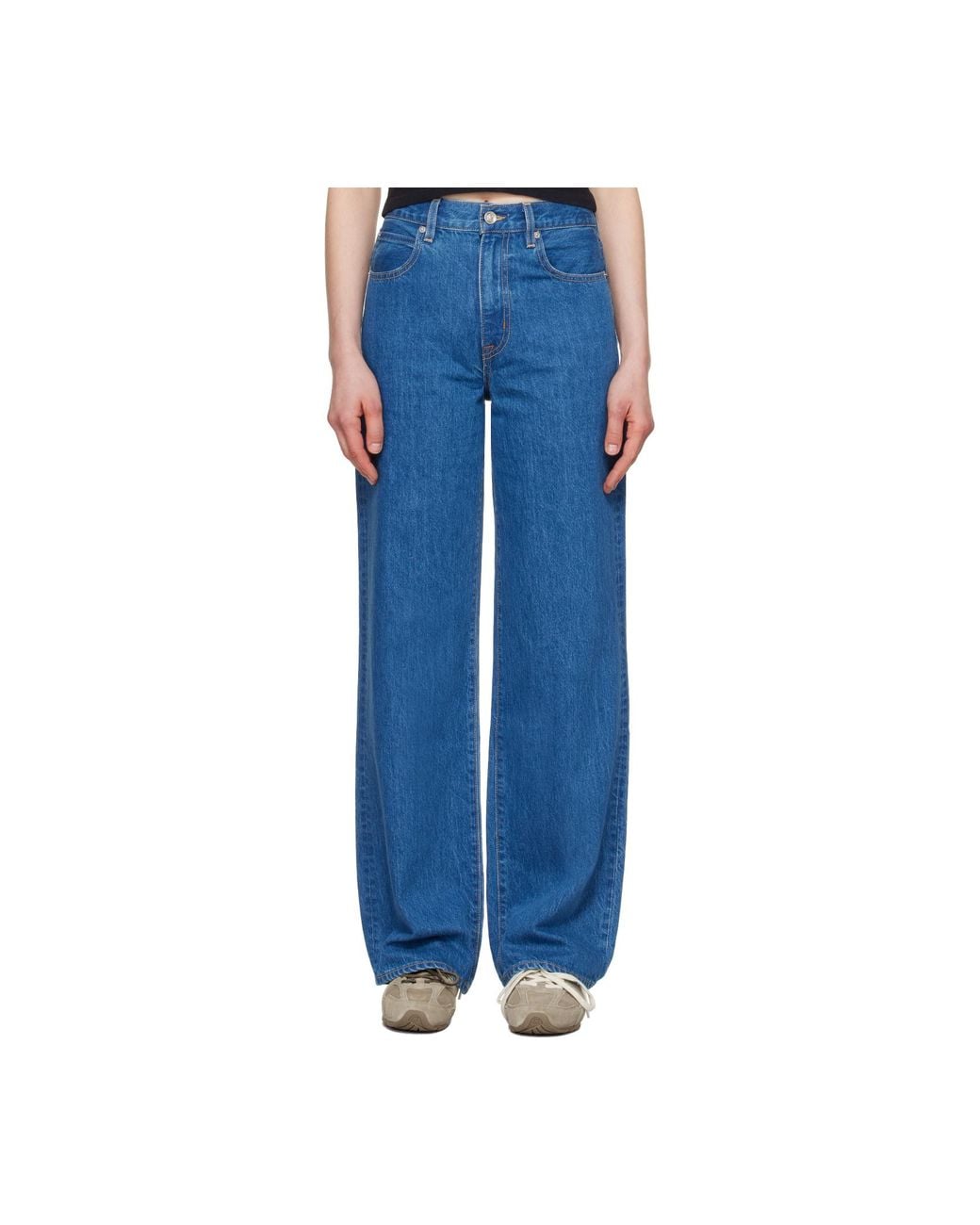 SLVRLAKE Denim Blue High-Waisted Jeans