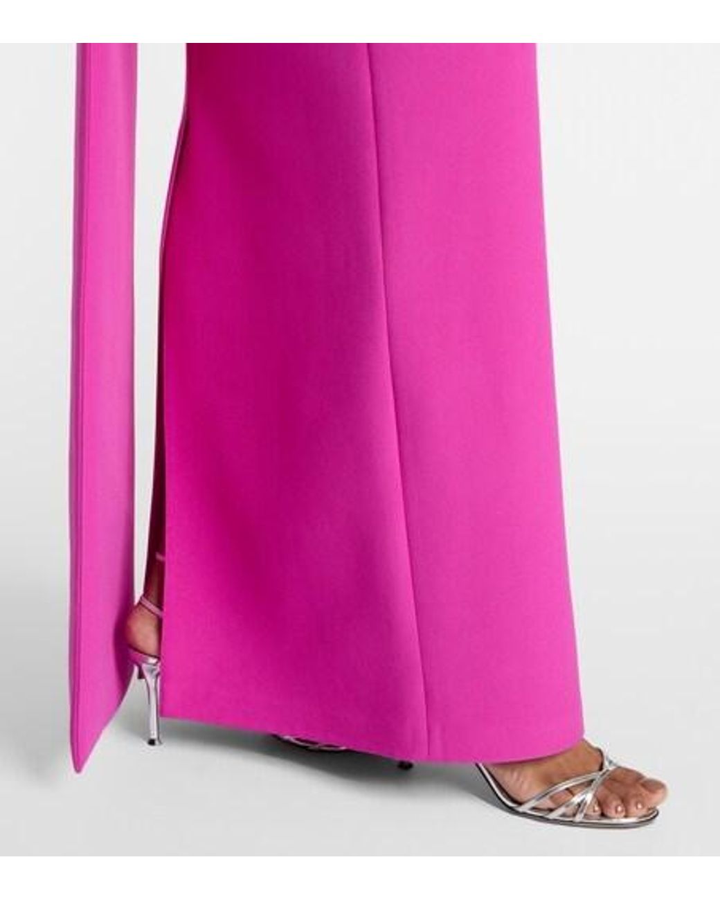 Safiyaa Pink Embellished Caped Gown
