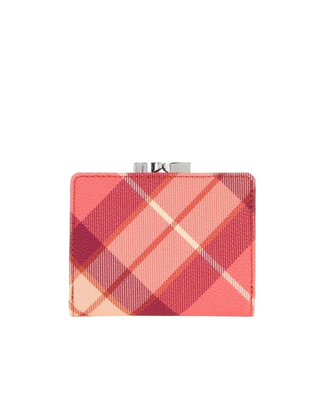 Vivienne Westwood Pink Small Check Frame Wallet