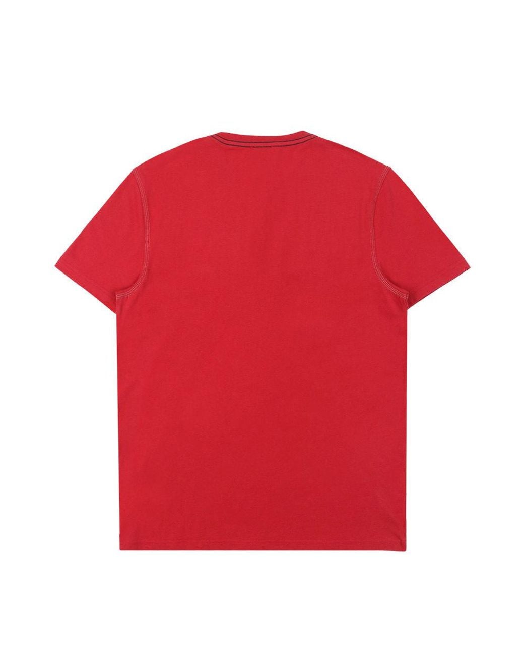 EA7 Red Logo T-Shirt With Round Neck for men