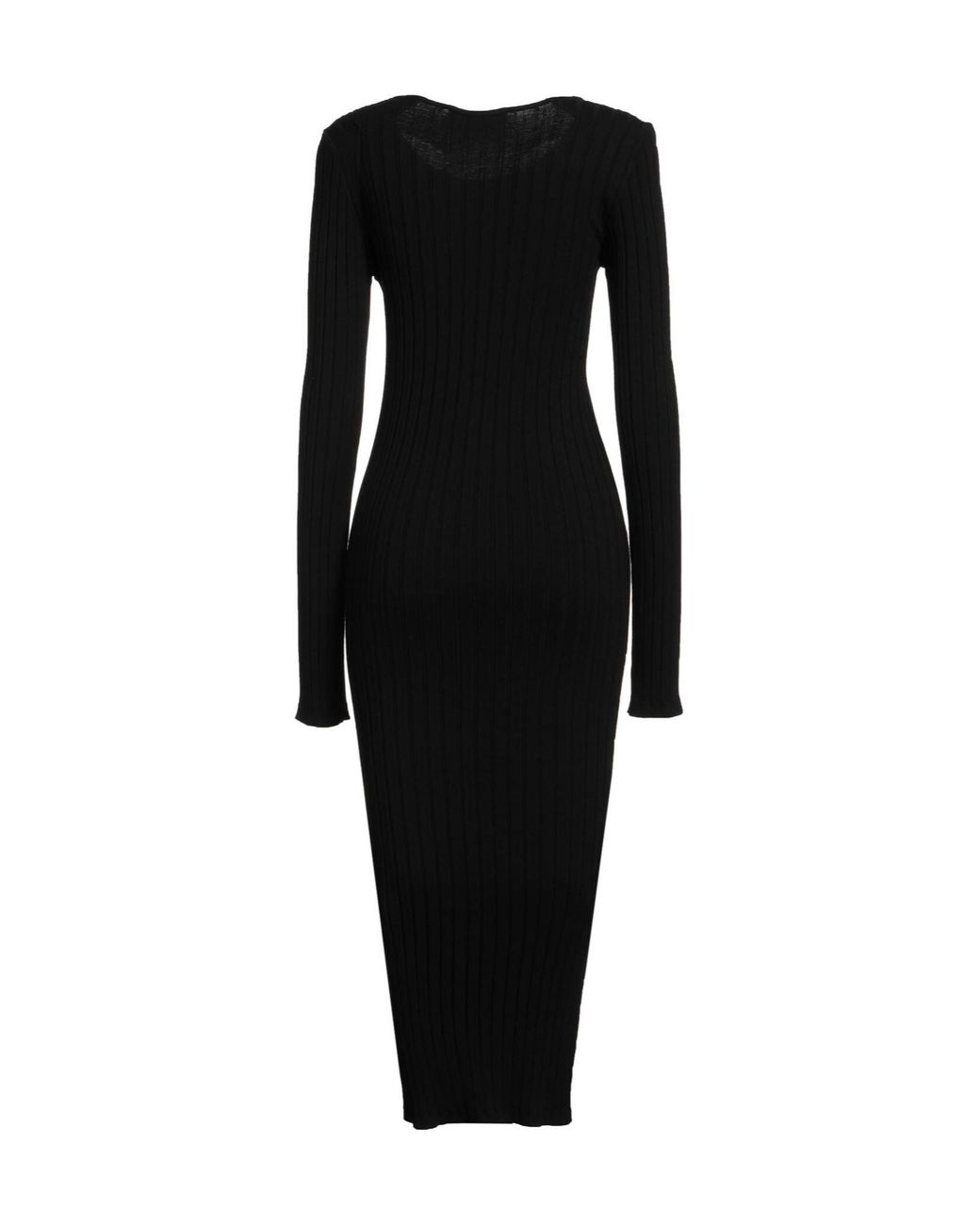 Dolce & Gabbana Black Midi Dress Viscose, Polyester