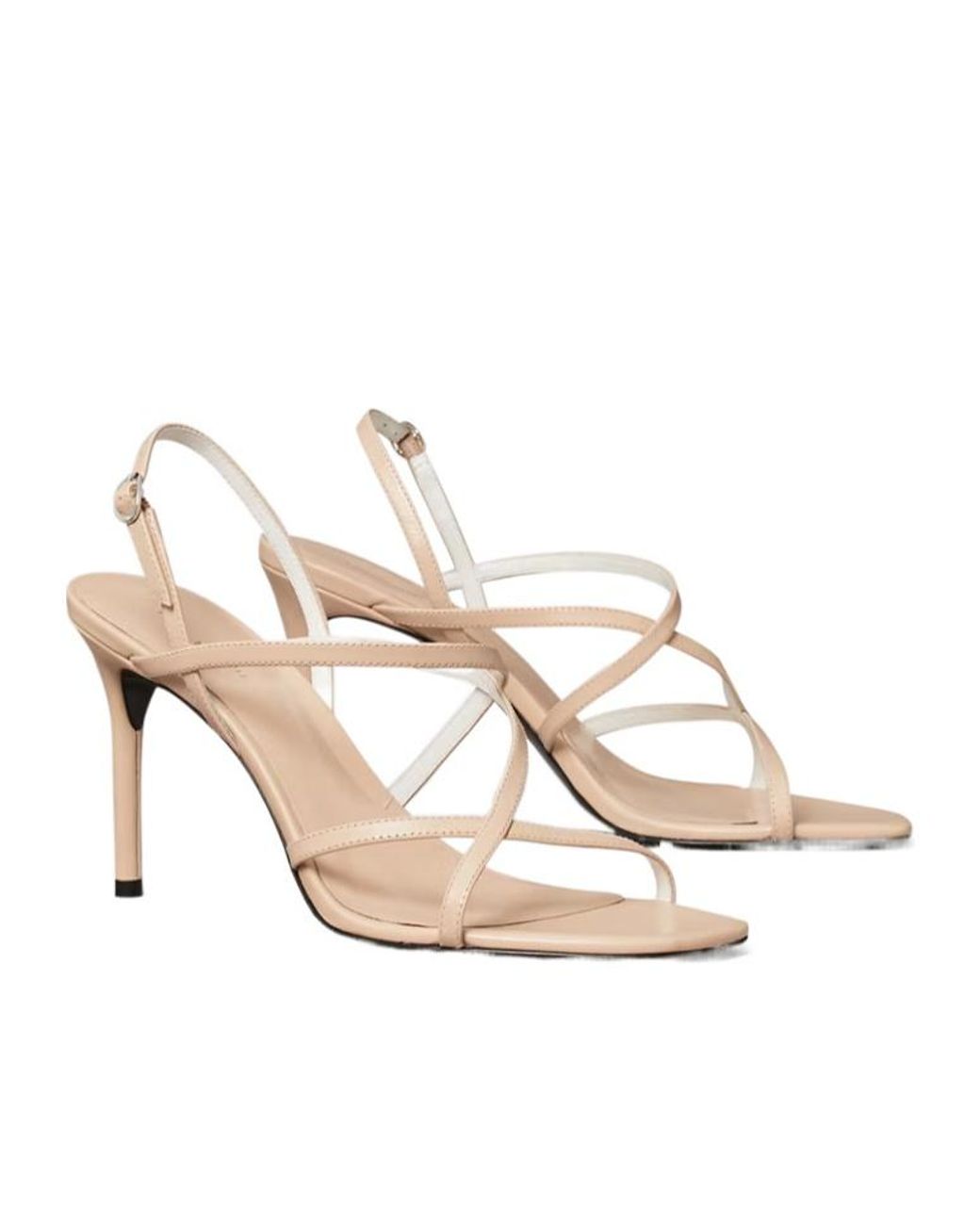 Tory Burch White Square Toe Sandals